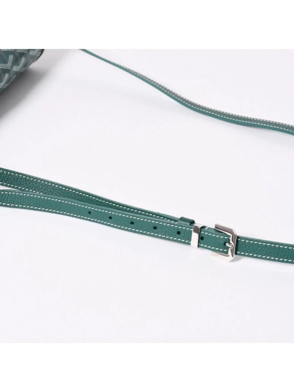 Goyard Belvedere PM Shoulder Bag Green Leather